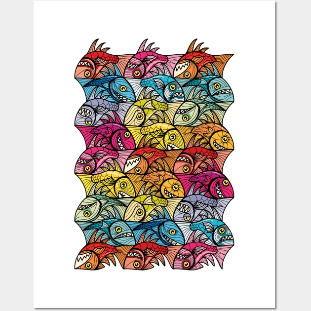 Escher Style fish Wall Art by Maxsomma